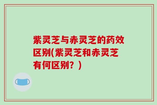 紫灵芝与赤灵芝的区别(紫灵芝和赤灵芝有何区别?) 紫灵芝与赤灵芝的区别(紫灵芝和赤灵芝有何区别?)