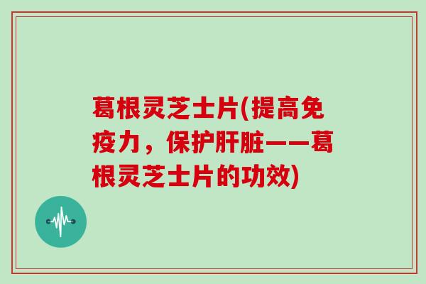 葛根灵芝士片(提高免疫力,保护——葛根灵芝士片的功效) 葛根灵芝士片(提高免疫力,保护——葛根灵芝士片的功效)
