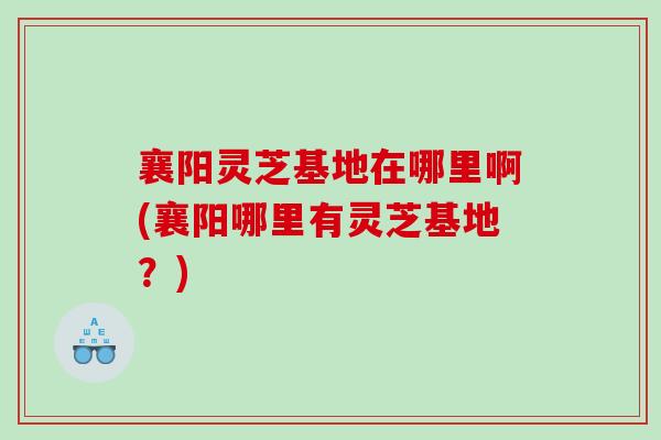 襄阳灵芝基地在哪里啊(襄阳哪里有灵芝基地？)