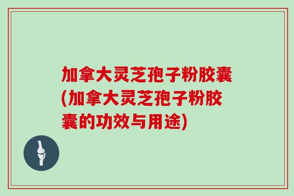 加拿大灵芝孢子粉胶囊(加拿大灵芝孢子粉胶囊的功效与用途) 加拿大灵芝孢子粉胶囊(加拿大灵芝孢子粉胶囊的功效与用途)