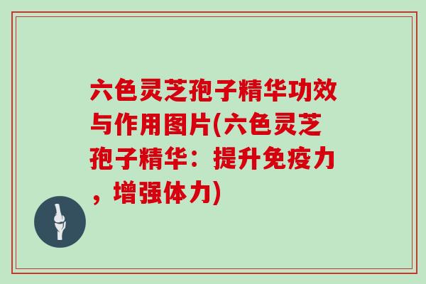 六色灵芝孢子精华功效与作用图片(六色灵芝孢子精华：提升免疫力，增强体力)