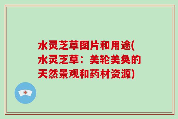 水灵芝草图片和用途(水灵芝草：美轮美奂的天然景观和药材资源)