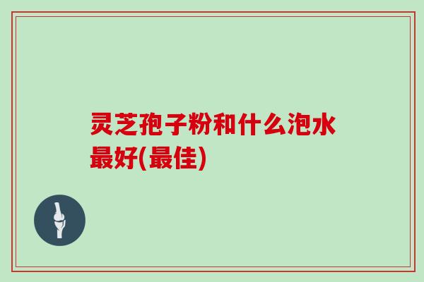 灵芝孢子粉和什么泡水好(佳)
