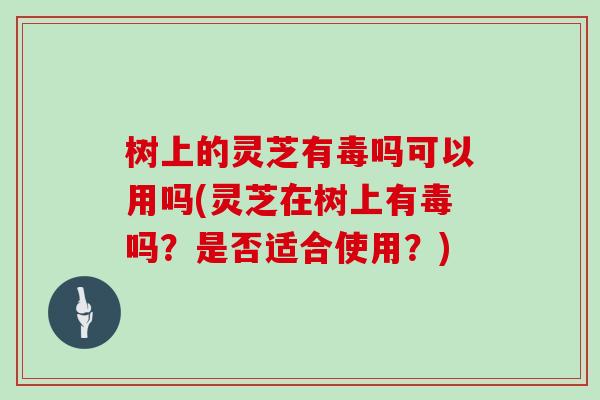 树上的灵芝有毒吗可以用吗(灵芝在树上有毒吗?是否适合使用?) 树上的灵芝有毒吗可以用吗(灵芝在树上有毒吗?是否适合使用?)