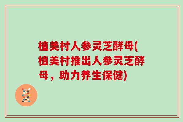 植美村人参灵芝酵母(植美村推出人参灵芝酵母，助力养生保健)