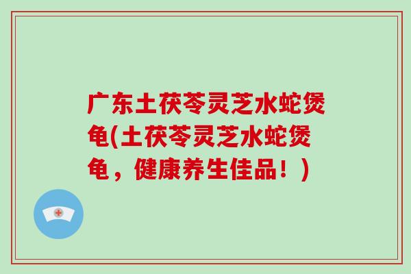 广东土茯苓灵芝水蛇煲龟(土茯苓灵芝水蛇煲龟，健康养生佳品！)
