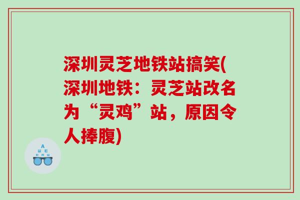 深圳灵芝地铁站搞笑(深圳地铁：灵芝站改名为“灵鸡”站，原因令人捧腹)
