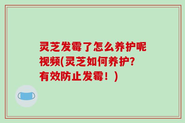灵芝发霉了怎么养护呢视频(灵芝如何养护？有效防止发霉！)