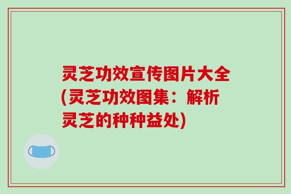 灵芝功效宣传图片大全(灵芝功效图集：解析灵芝的种种益处)