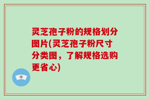 灵芝孢子粉的规格划分图片(灵芝孢子粉尺寸分类图，了解规格选购更省心)