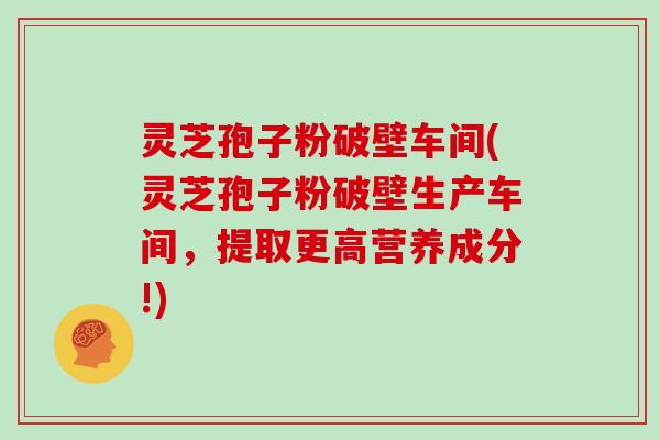 灵芝孢子粉破壁车间(灵芝孢子粉破壁生产车间，提取更高营养成分!)