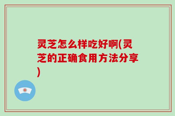 灵芝怎么样吃好啊(灵芝的正确食用方法分享)