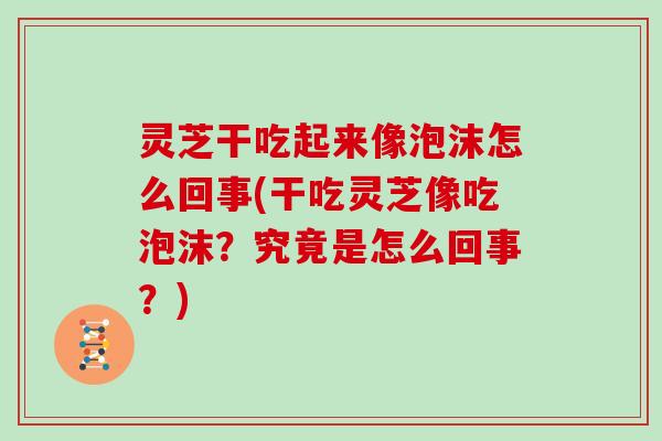 灵芝干吃起来像泡沫怎么回事(干吃灵芝像吃泡沫？究竟是怎么回事？)