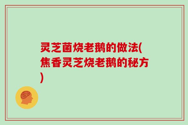 灵芝菌烧老鹅的做法(焦香灵芝烧老鹅的秘方)