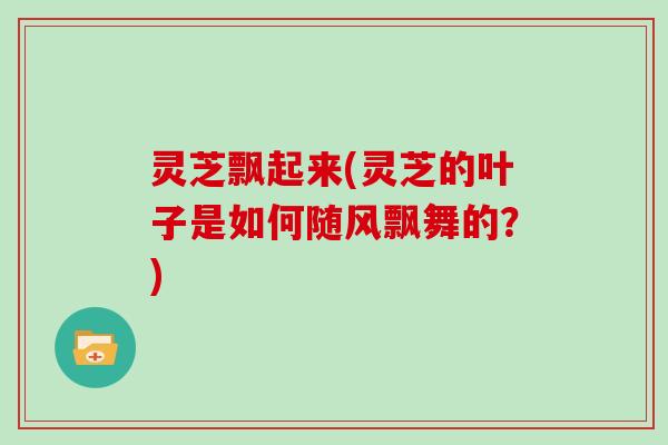 灵芝飘起来(灵芝的叶子是如何随风飘舞的？)