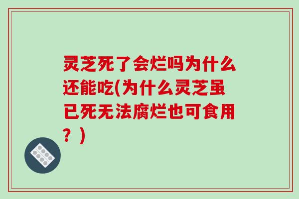 灵芝死了会烂吗为什么还能吃(为什么灵芝虽已死无法腐烂也可食用？)
