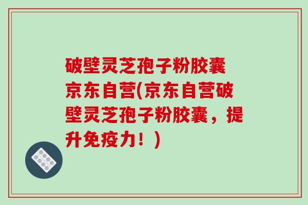 破壁灵芝孢子粉胶囊 京东自营(京东自营破壁灵芝孢子粉胶囊，提升免疫力！)