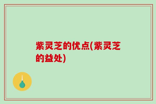 紫灵芝的优点(紫灵芝的益处)