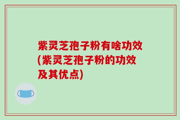 紫灵芝孢子粉有啥功效(紫灵芝孢子粉的功效及其优点)