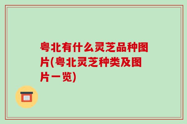 粤北有什么灵芝品种图片(粤北灵芝种类及图片一览)