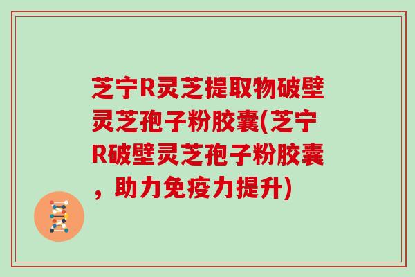 芝宁R灵芝提取物破壁灵芝孢子粉胶囊(芝宁R破壁灵芝孢子粉胶囊，助力免疫力提升)