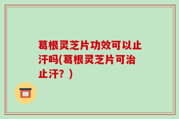葛根灵芝片功效可以止汗吗(葛根灵芝片可止汗？)