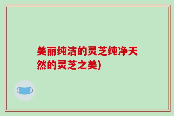 美丽纯洁的灵芝纯净天然的灵芝之美)