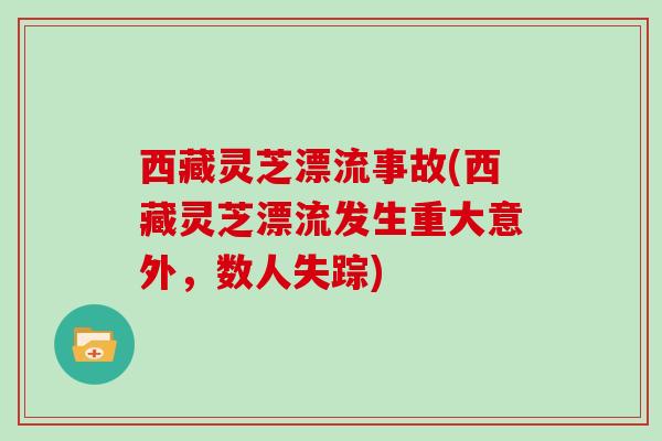 西藏灵芝漂流事故(西藏灵芝漂流发生重大意外，数人失踪)