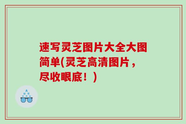 速写灵芝图片大全大图简单(灵芝高清图片，尽收眼底！)