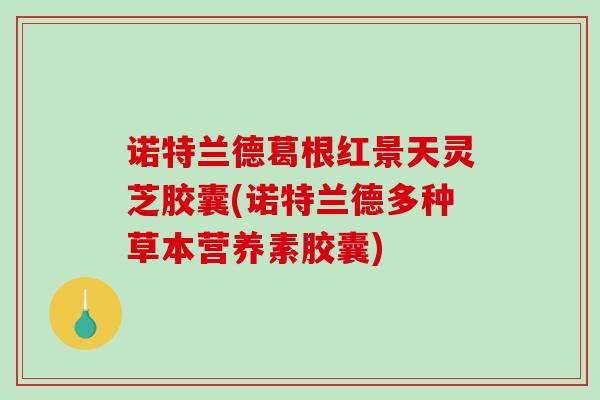 诺特兰德葛根红景天灵芝胶囊(诺特兰德多种草本营养素胶囊)