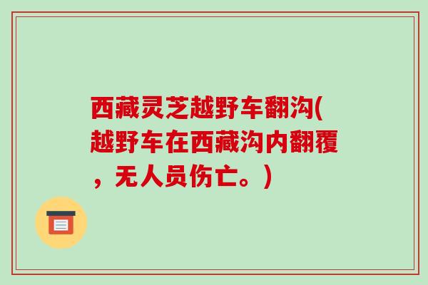 西藏灵芝越野车翻沟(越野车在西藏沟内翻覆，无人员伤亡。)