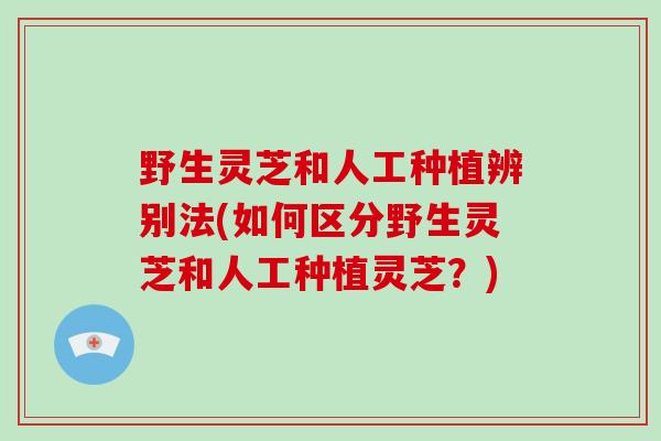 野生灵芝和人工种植辨别法(如何区分野生灵芝和人工种植灵芝？)