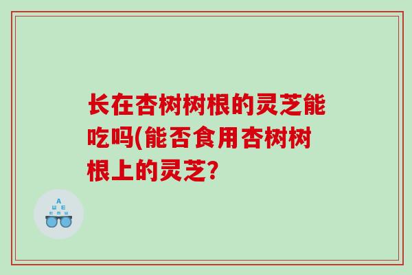 长在杏树树根的灵芝能吃吗(能否食用杏树树根上的灵芝？