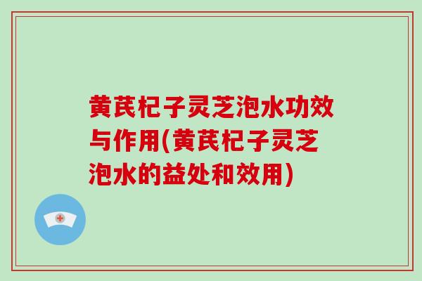 黄芪杞子灵芝泡水功效与作用(黄芪杞子灵芝泡水的益处和效用)