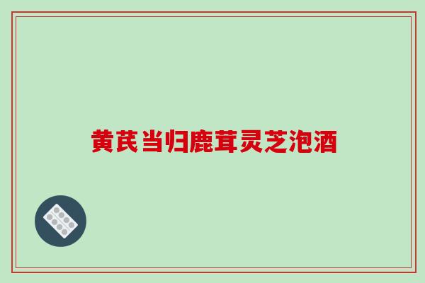 黄芪当归鹿茸灵芝泡酒