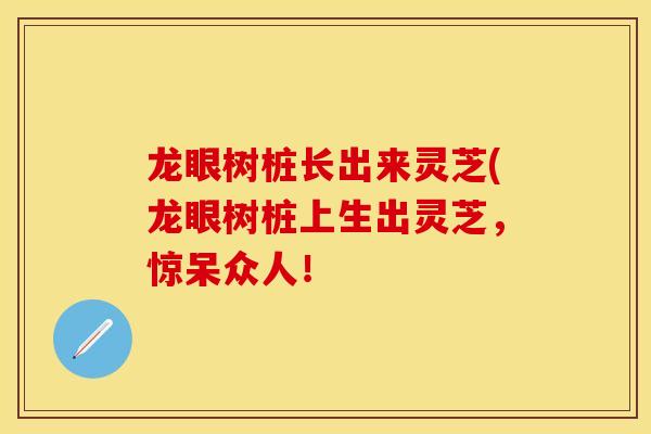 龙眼树桩长出来灵芝(龙眼树桩上生出灵芝，惊呆众人！