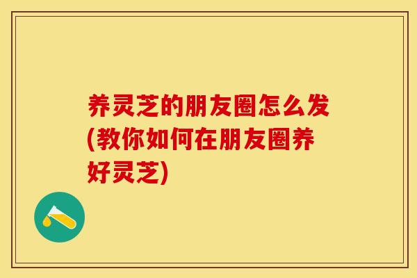 养灵芝的朋友圈怎么发(教你如何在朋友圈养好灵芝)
