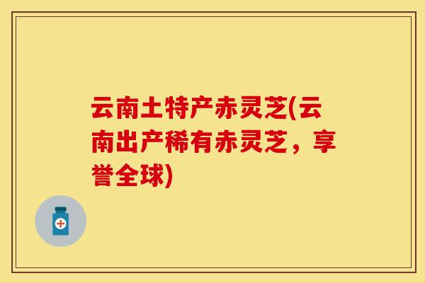 云南土特产赤灵芝(云南出产稀有赤灵芝，享誉全球)