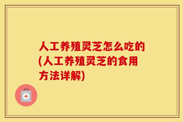 人工养殖灵芝怎么吃的(人工养殖灵芝的食用方法详解)