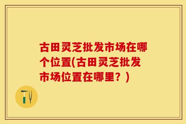 古田灵芝批发市场在哪个位置(古田灵芝批发市场位置在哪里？)