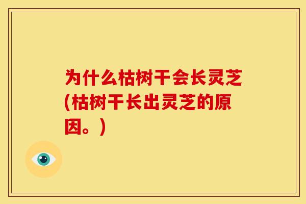 为什么枯树干会长灵芝(枯树干长出灵芝的原因。)