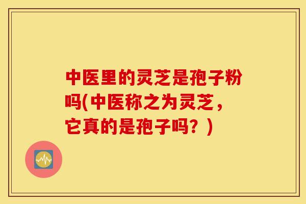 中医里的灵芝是孢子粉吗(中医称之为灵芝，它真的是孢子吗？)