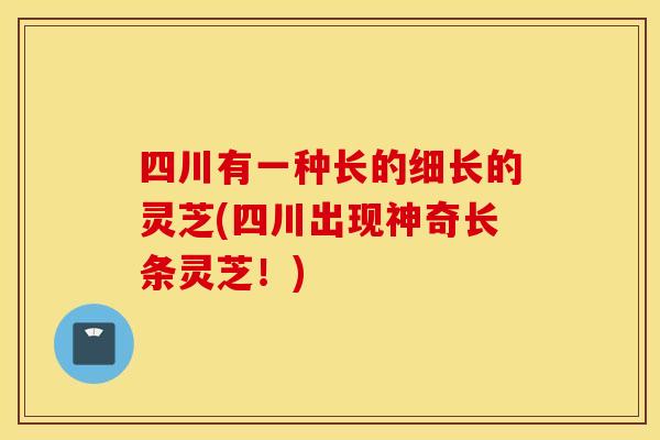 四川有一种长的细长的灵芝(四川出现神奇长条灵芝！)