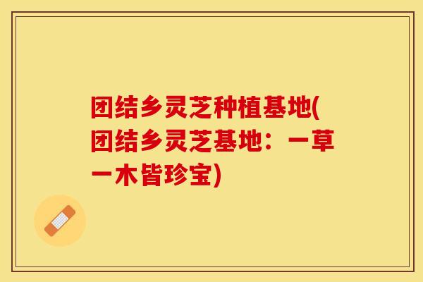 团结乡灵芝种植基地(团结乡灵芝基地：一草一木皆珍宝)