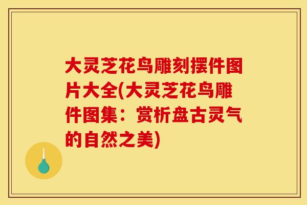 大灵芝花鸟雕刻摆件图片大全(大灵芝花鸟雕件图集：赏析盘古灵气的自然之美)