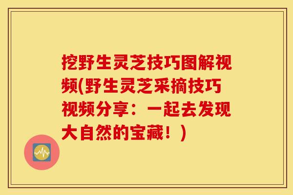 挖野生灵芝技巧图解视频(野生灵芝采摘技巧视频分享：一起去发现大自然的宝藏！)