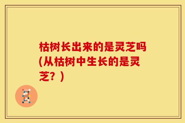 枯树长出来的是灵芝吗(从枯树中生长的是灵芝？)