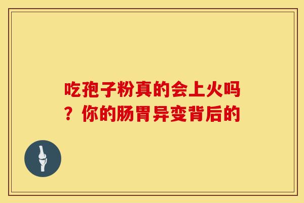 吃孢子粉真的会上火吗？你的肠胃异变背后的