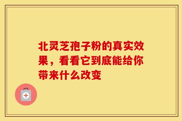 北灵芝孢子粉的真实效果，看看它到底能给你带来什么改变