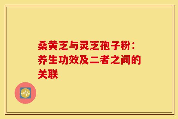 桑黄芝与灵芝孢子粉：养生功效及二者之间的关联